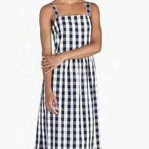J. Crew Gingham Tiered Maxi Dress
